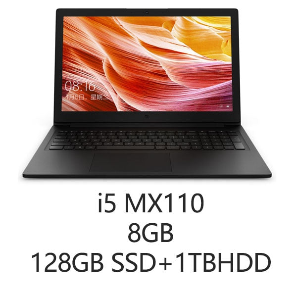 Xiaomi Mi Notebook 15.6'' Intel Core Laptops 128GB SSD+1TB HDD i7/i5 NVIDIA GeForce MX110 Dedicated Card English Win 10 Laptop