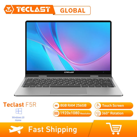 Teclast F5R Laptop 11.6 Inch Windows 10 OS Intel APOLLO LAKE N3450 Quad Core 1.1GHz CPU 8GB RAM 256GB SSD Touch Screen HDMI