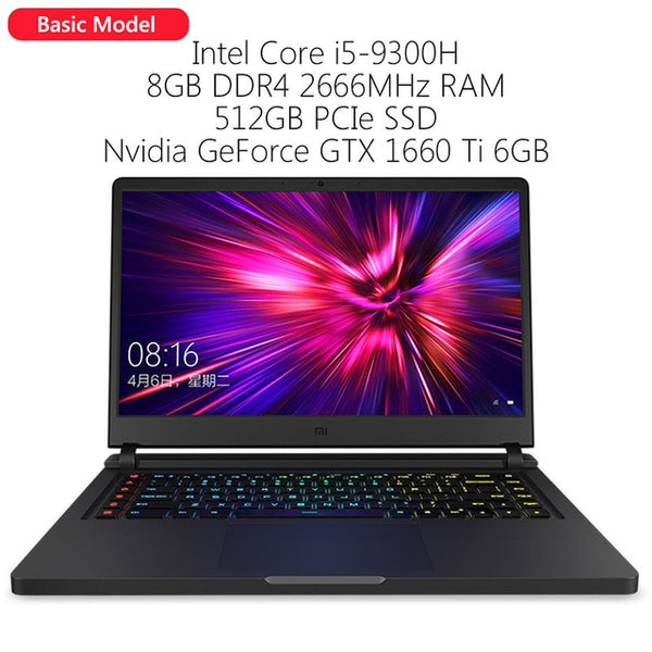 Original Xiaomi Mi Gaming Laptop 2019 Windows 10 Intel Core i7 - 9750H 16GB RAM 512GB SSD HDMI Notebook Type -C Bluetooth
