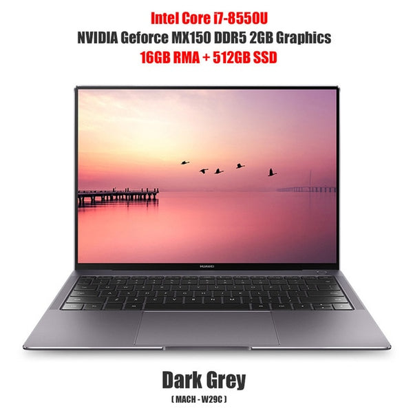 HUAWEI MateBook X Pro Laptops 13.9'' Intel Core I7 16GB 512GB NVIDIA Geforce MX150 Fingerprint Recognition Touch Screen Notebook